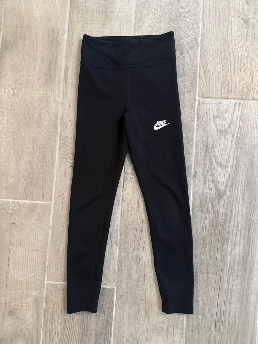 Nike Kids Black High-Rise Logo Leggings